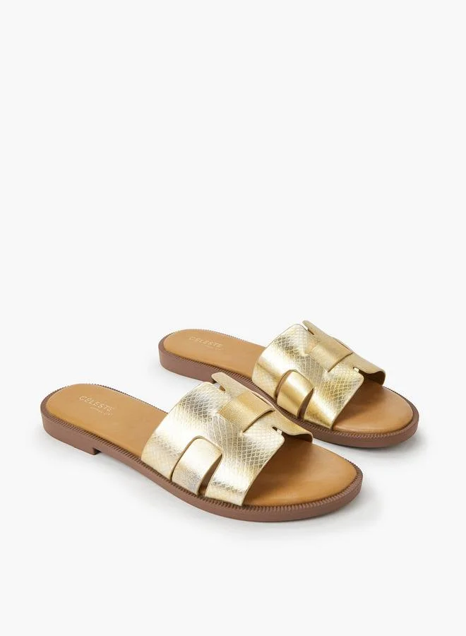 سيليست Women Textured Flat Sandals